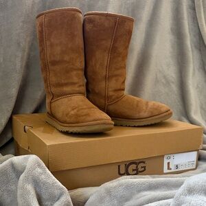 UGG Chestnut Suede Tall Boots